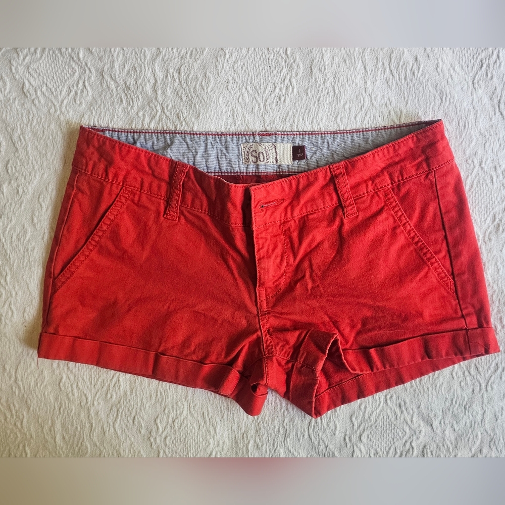SO Red Jean Shorts Size 1